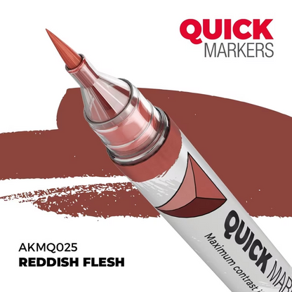 Quick Markers reddish flesh marker with color swatch on a white background