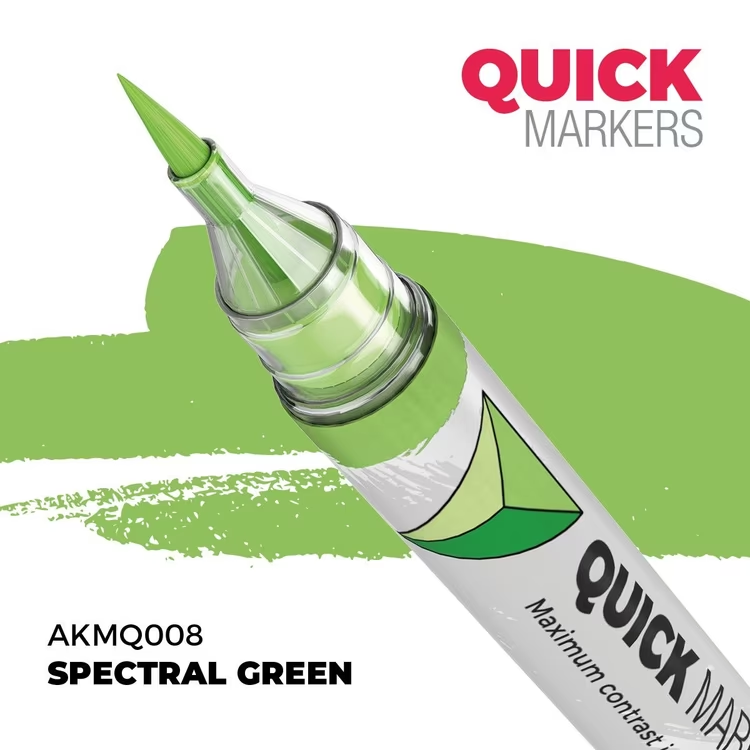 Quick Markers Spectral Green marker with a green color swatch on a white background