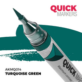 Turquoise green marker with '...