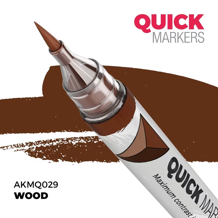 Quick Markers marker with brown color swatch on a white background