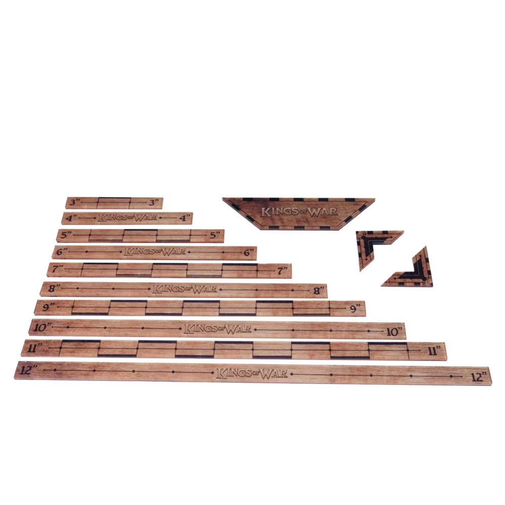 Kings of War Game Accessories Set | Acrylic Measuring Tools