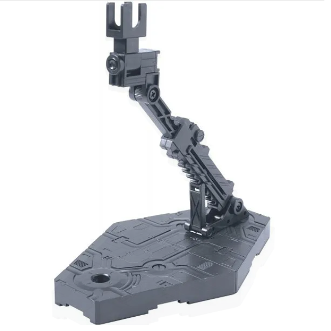 Bandai Action Base 2 Grey - Grey mechanical arm and base structure on a white background