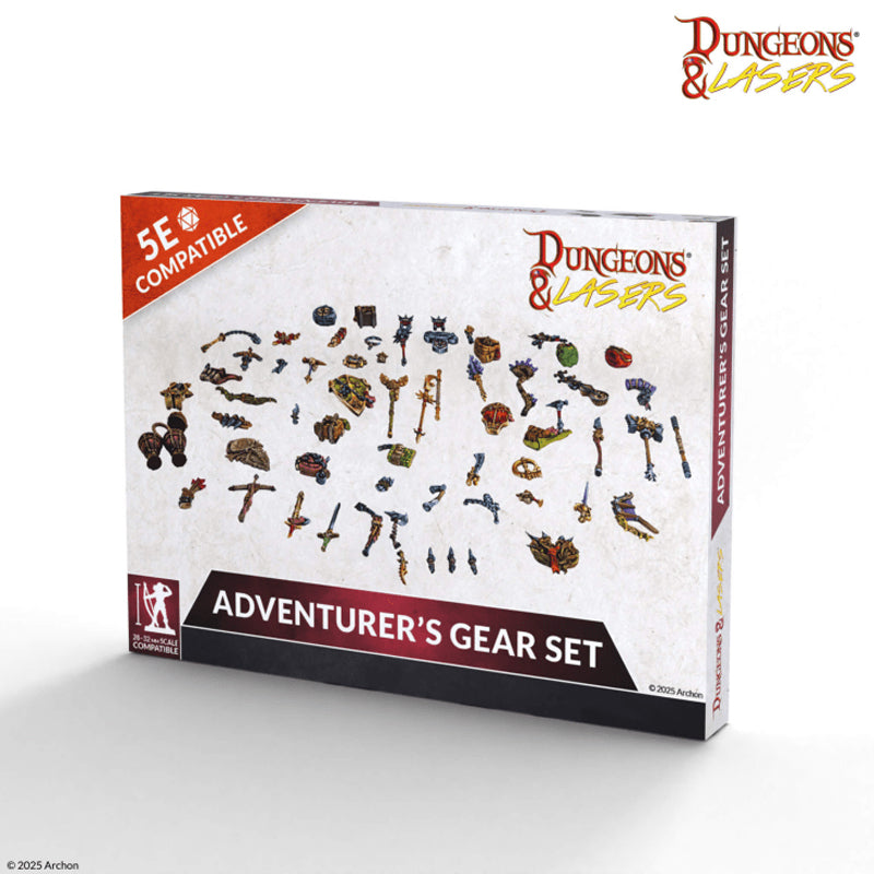 Adventurer's Gear Set Dungeons And Lasers RPG Minis