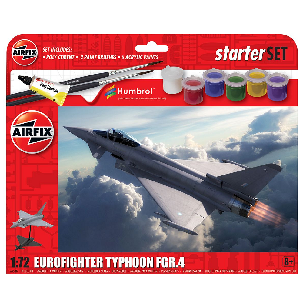 Airfix 1:72 Eurofighter Typhoon FGR.4 Starter Set (A55016)