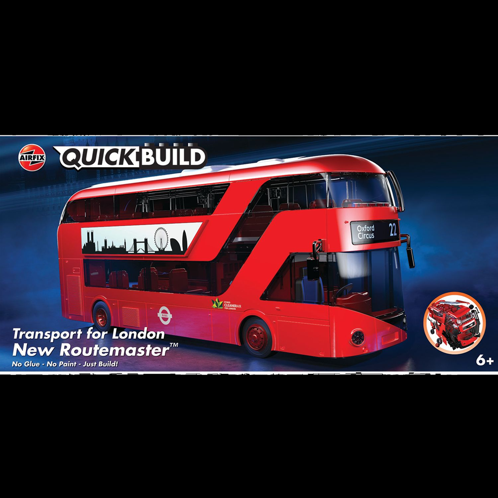 Airfix QUICKBUILD Transport for London New Routemaster bus brick construction model kit
