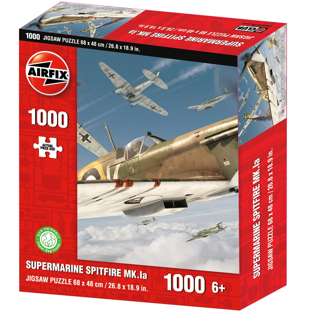 Airfix Supermarine Spitfire Mk Ia 1000 piece jigsaw puzzle WWII aircraft