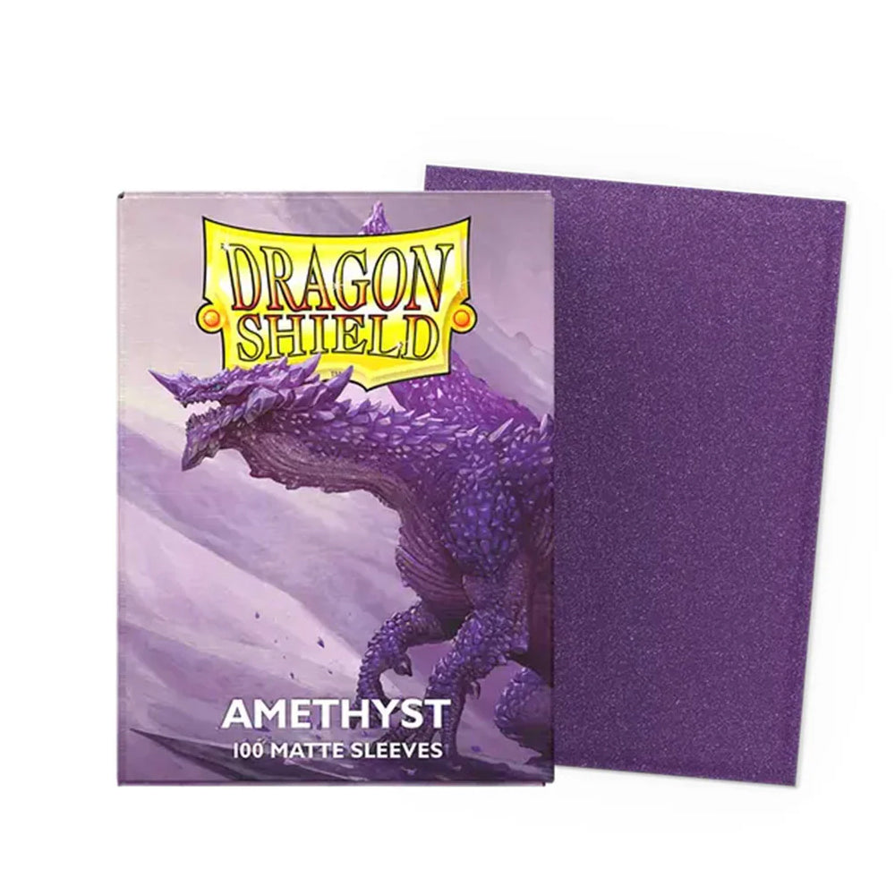 Amethyst Dragon Shield Matte Sleeves - 100 Standard Size