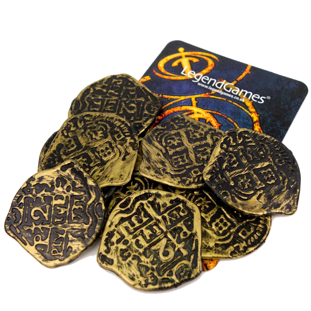 pack of 10 Ancient Bronze Coins. Perfect for rpg, ttrpg, and pretend play, misshapen,  dirty looking treasure coins