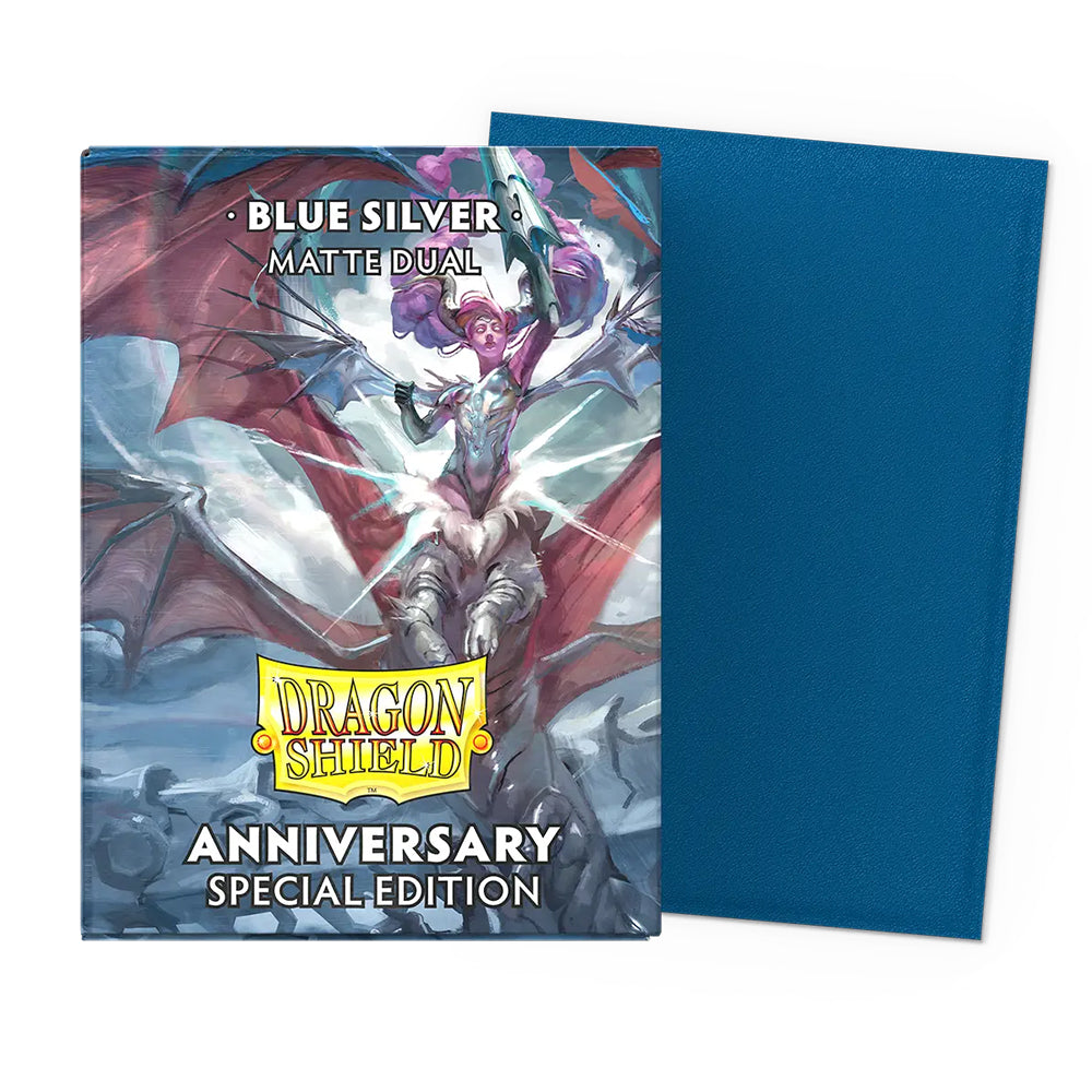 Dragon Shield Blue/Silver Matte Dual Sleeves