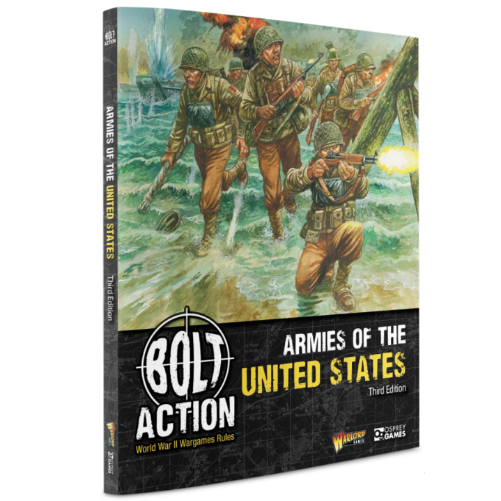 Armies of the United States: Third Edition. A 112-page supplement for Bolt Action WWII wargames, featuring American units, rules, and historical insights. Paperback.

