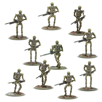 British Commonwealth Mk I Automated Infantry Painted Example Miniatures Rear-View