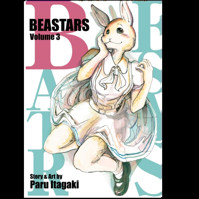 BEASTARS, Vol. 3 – Predator-Prey Drama Manga by Paru Itagaki. Manga book cover of 'Beastars' Volume 3 with a character in a school uniform.