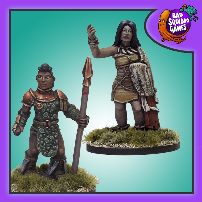 Grasslands Trackers  Bad Squiddo Games 28mm Metal RPG Miniatures