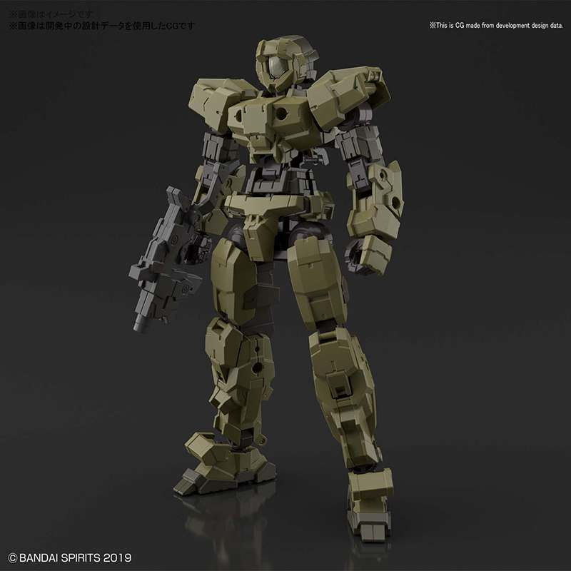 Bandai 30MM EEXM-17 Alto Green – 1/144 Gunpla Model Kit. Model kit of a robot on a dark background with Bandai Spirits logo.
