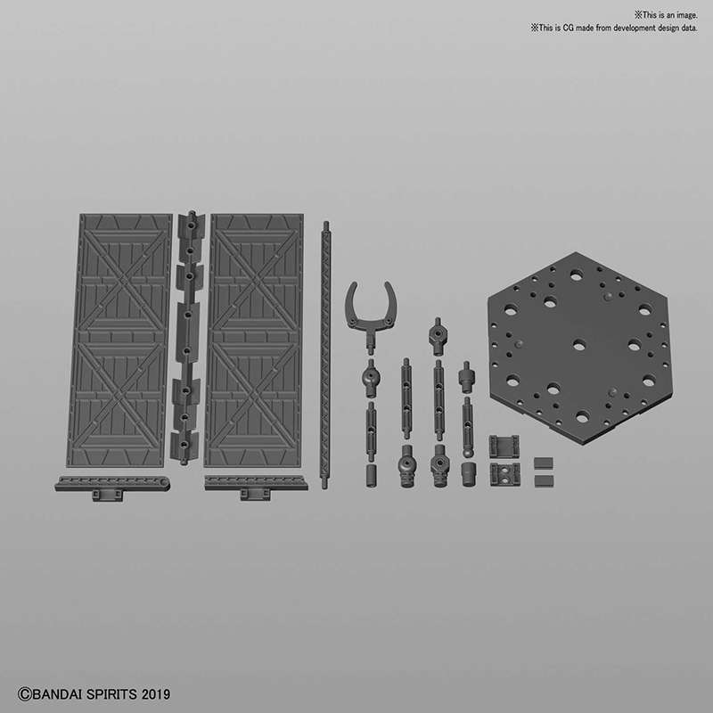 Bandai Customize Scene Base for 1/144 Gunpla, modular diorama stand with joint parts for dynamic multi-level displays.
