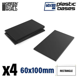 Rectangle 100x60mm Black Plastic Bases - GSW
