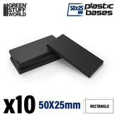 Rectangle 50x25mm Black Plastic ...