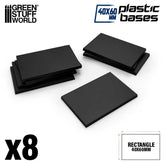 Rectangle 60x40mm Black Plastic ...