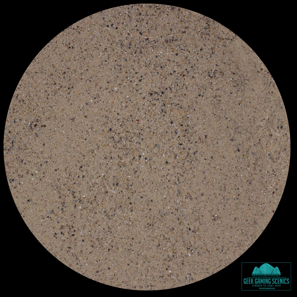 Base Ready Desert Sand and Stone (Small Scale) by Geek Gaming for creating realistic desert terrain, featuring a blend of sands, gravels, and aggregates for models.
