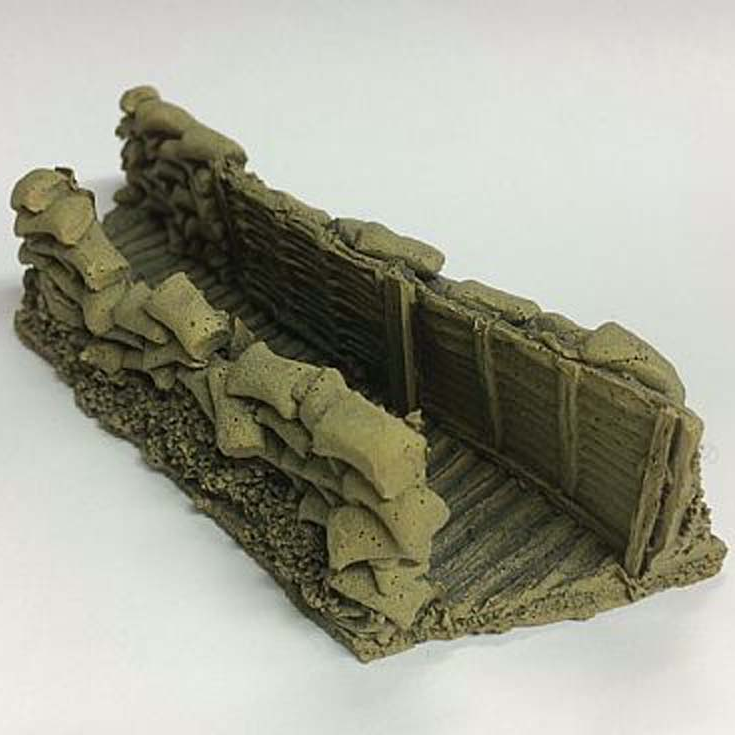 Battle Zone Trench Type 1 tabletop scenery terrain piece for wargaming and dioramas
