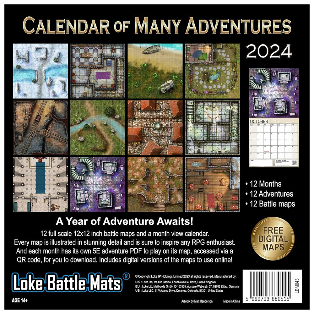 Calendar Of May Adventures Back
