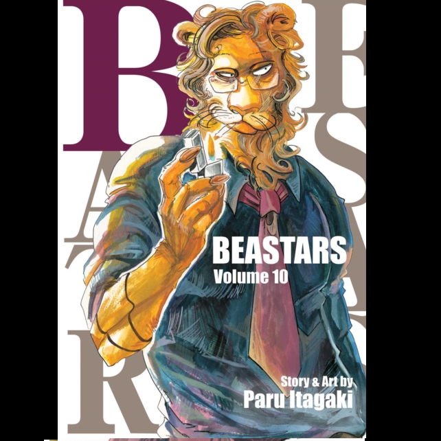 Beastars Vol. 10 By Paru Itagaki. Cover of 'Beastars' Volume 10 with a character holding a phone.