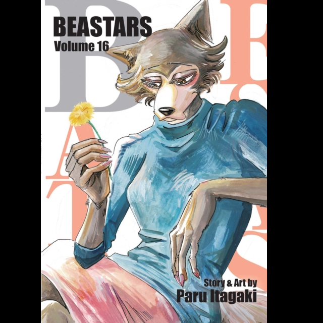 Beastars Vol. 16 By Paru Itagaki. Manga book cover of 'Beastars' Volume 16 with a character holding a flower.