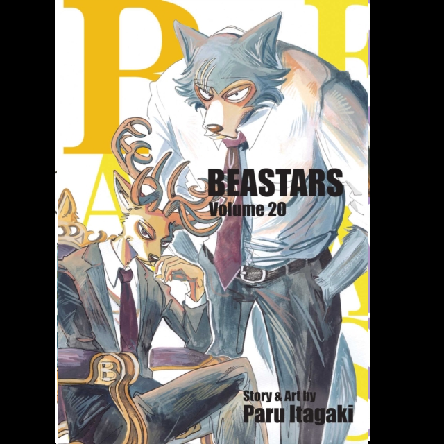 Beastars Vol. 20 By Paru Itagaki. Manga book cover of 'Beastars' Volume 20 with characters in suits and animal heads.