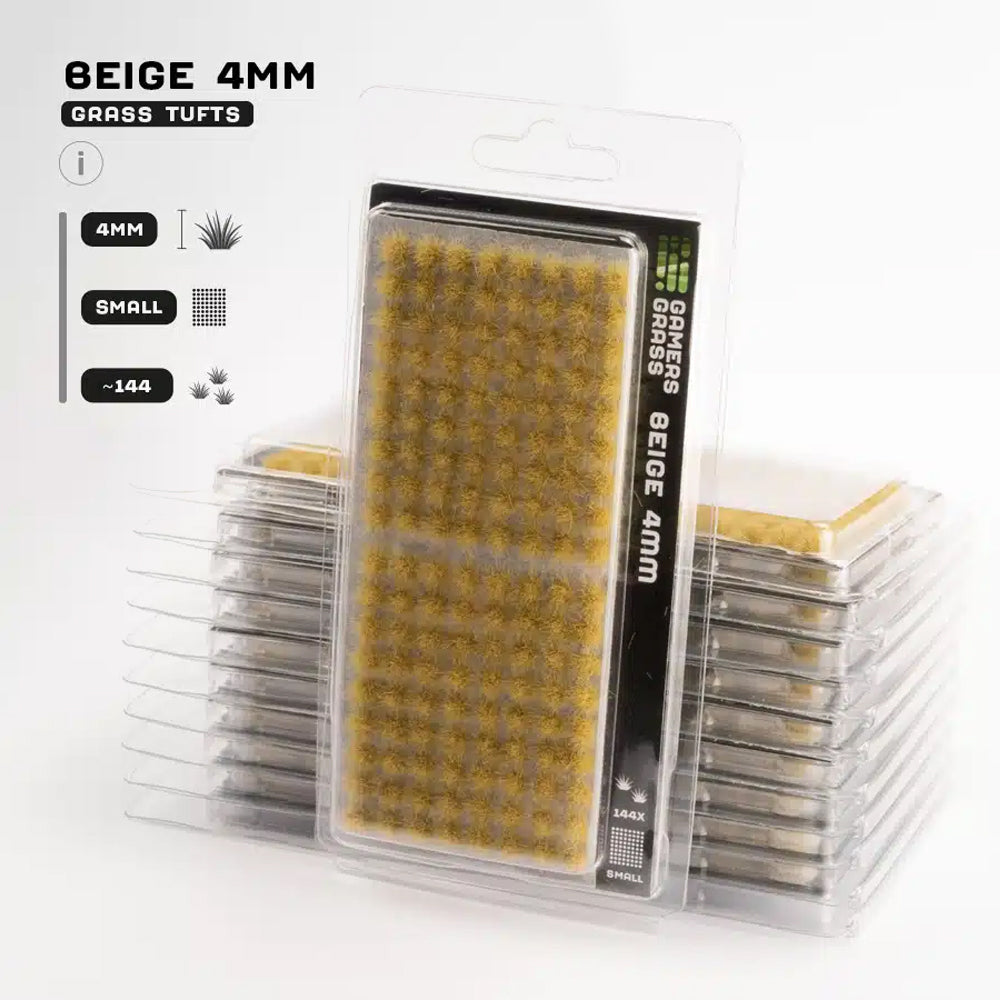 Beige 4mm Small Tufts Packed Blisters