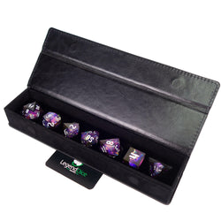 Bewitched Purple Poly Dice Set With Display Case