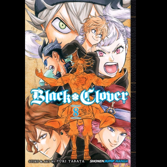Black Clover Vol. 8: Despair Vs Hope by Yuki Tabata features Asta battling Vetto in the Underwater Temple. 192-page paperback, rated for teens.