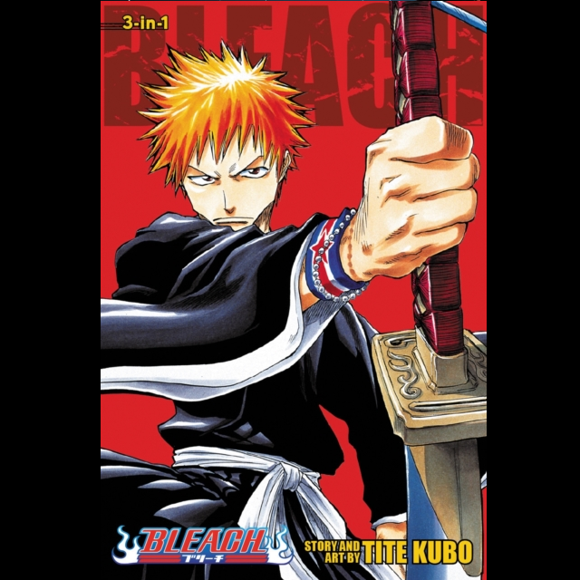 Bleach 3 in 1 Edition Volume 1 paperback manga by Tite Kubo containing volumes 1 2 3 Shonen Jump cover art