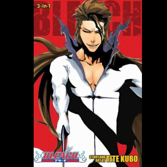 Bleach manga volume cover featuring the character Ichigo Kurosaki in a white and black outfit against a bold red background, with the title BLEACH at the top and '3-in-1' plus 'Story and art by Tite Kubo' at the bottom. Bleach 3 in 1 Edition Vol. 16 (46,47 &48) - Paperback Manga by Tite Kubo