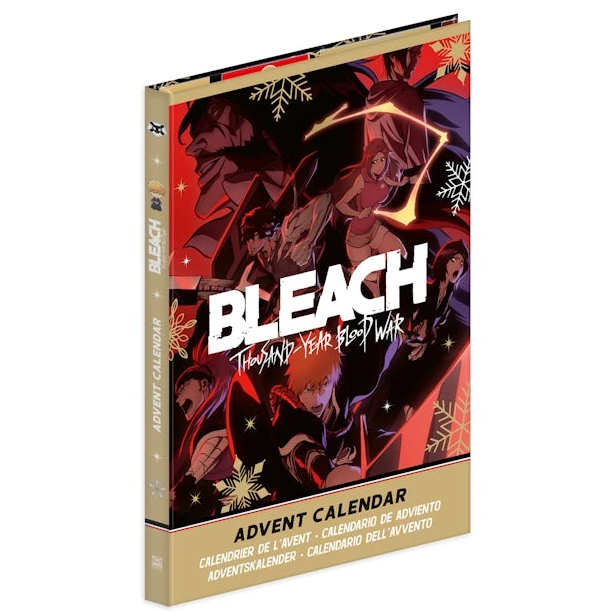 Bleach: The Santa-Verse Blood War Advent Calendar book shown at a three-quarter angle on a plain white background. Bleach Thousand-Year Blood War: The Official Advent Calendar