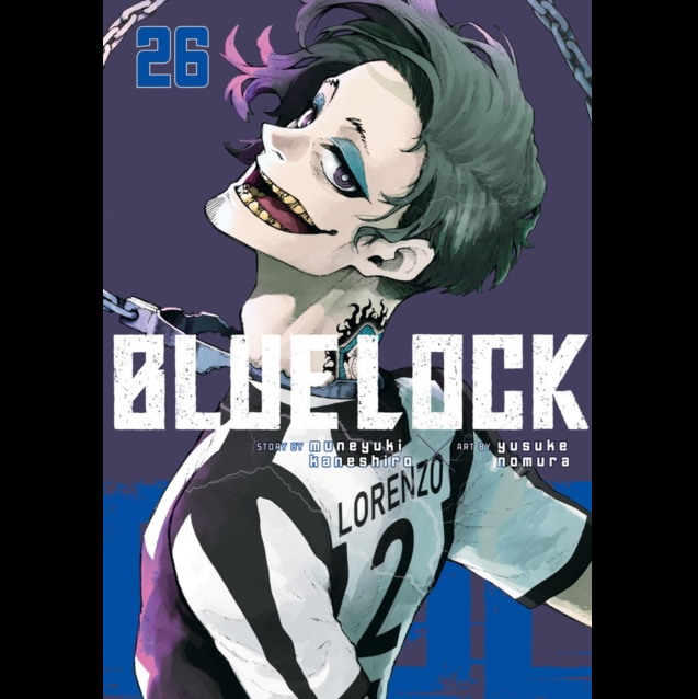 Blue Lock Volume 26 paperback manga by Muneyuki Kaneshiro featuring Isagi in the Neo Egoist League football arc