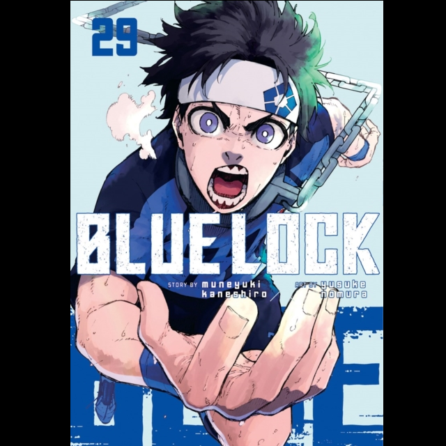 Cover of 'Blue Lock' manga volume 29 with an anime character holding a sword.