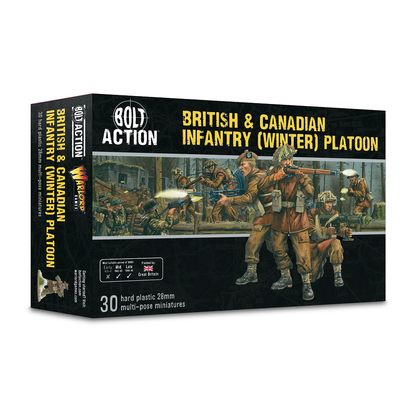 Bolt Action – British & Canadian Infantry (Winter) Platoon. Box for British & Canadian Infantry (Winter) Platoon from Bolt Action miniatures game