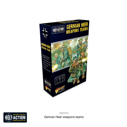 Box for German Heer weapons teams from Bolt Action miniatures game on a white background