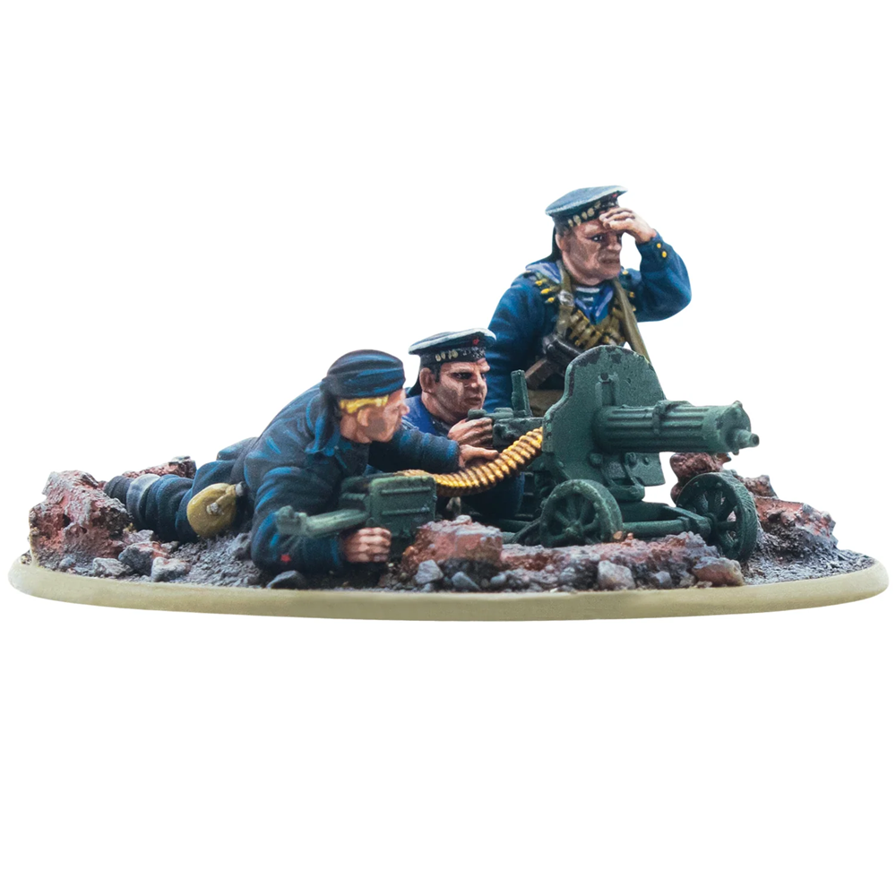 Warlord Games Soviet Naval Brigade MMG team 28mm resin machine gun and crew Bolt Action