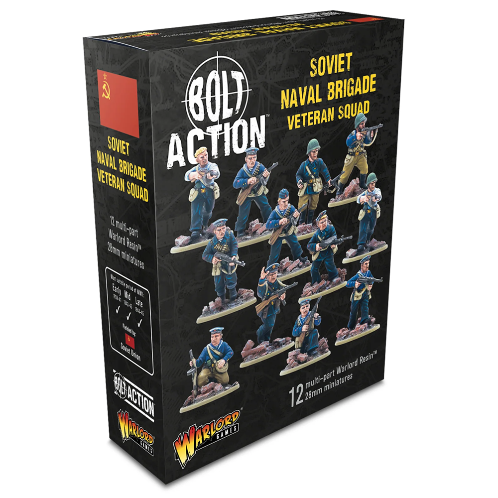 Warlord Games Soviet Naval Brigade Veteran Squad 28mm resin miniatures with submachine guns