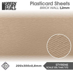 Plasticard 1.2mm Brick Wall Sheet - GSW