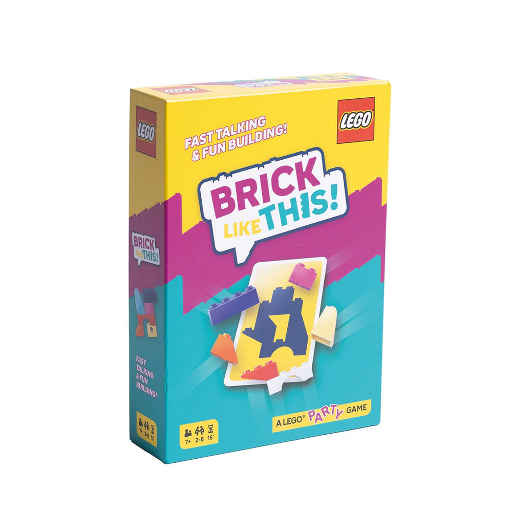 Brick Like This! A Lego Party Game. LEGO Brick Like This game box on a white background