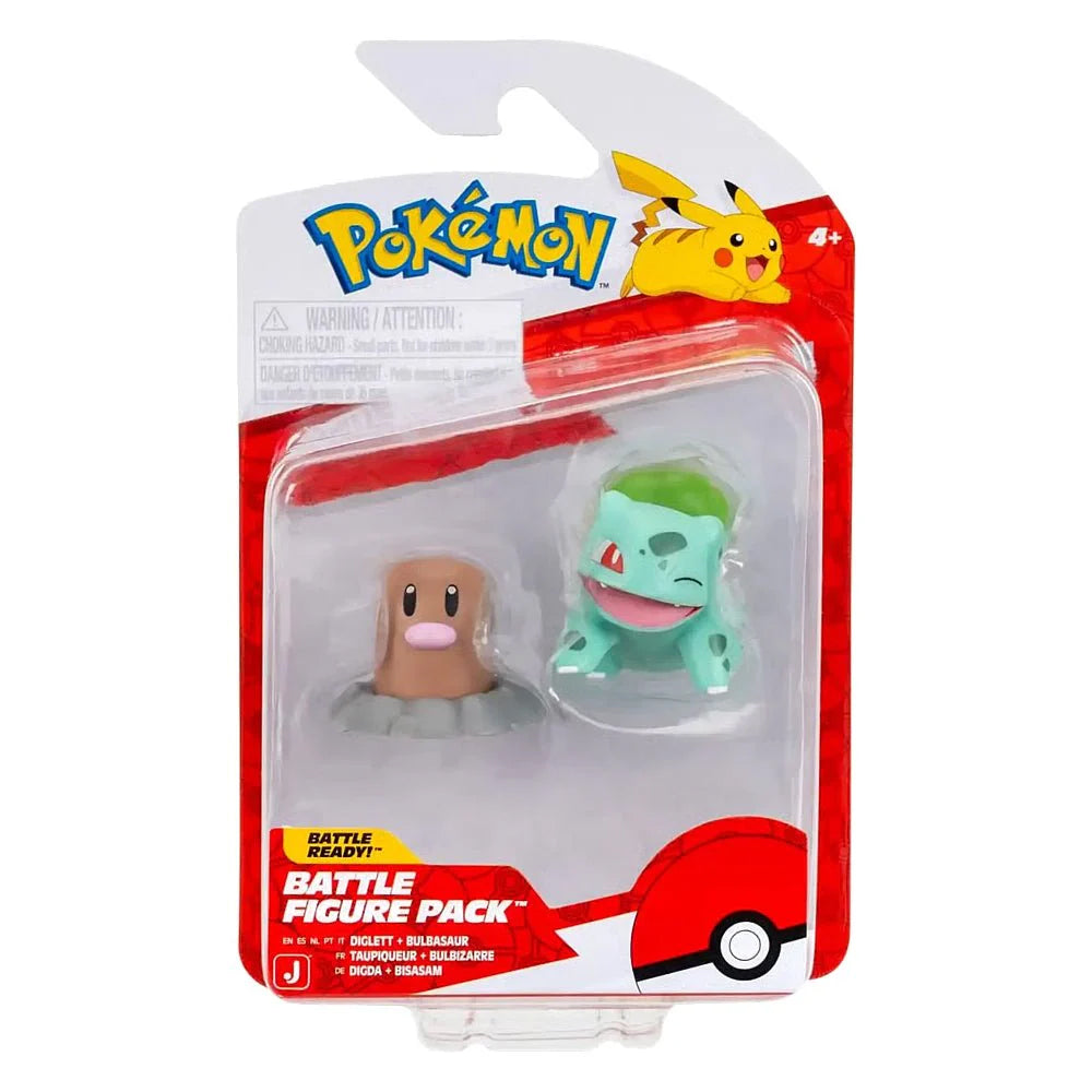 Bulbasaur & Diglett Battle Figures In Blister