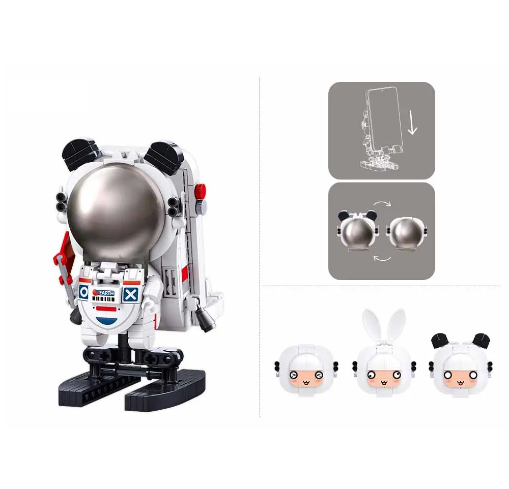 Sluban Maro Astronaut Life Phone Holder - PLEYERID Building Brick Kit