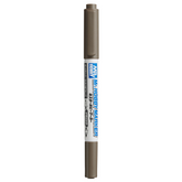 Brown marker with a white cap on...