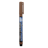 Brown marker with a visible bran...