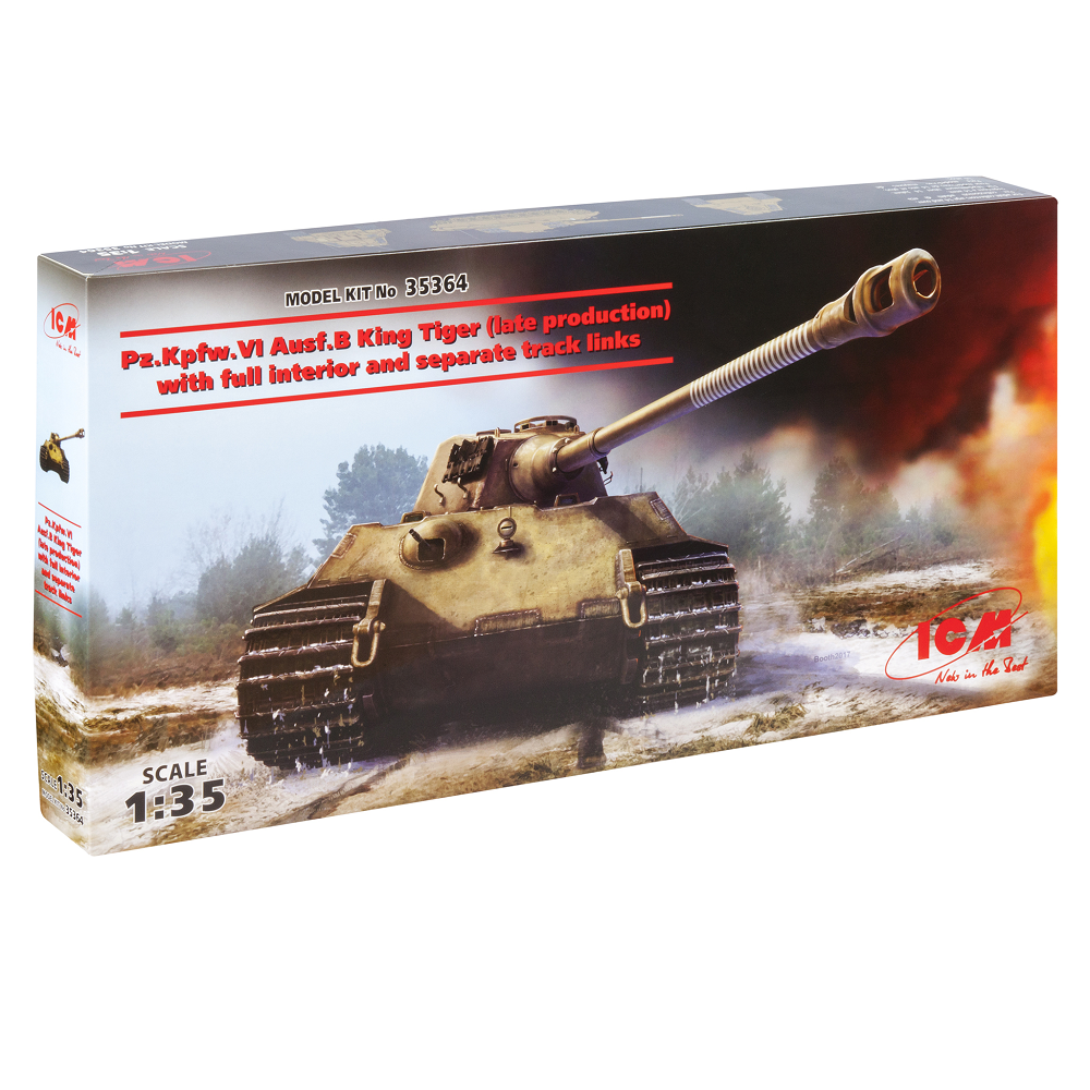 ICM Pz.Kpfw.VI Ausf.B King Tiger (late production) with full interior 1:35 Scale Plastic Model Kit