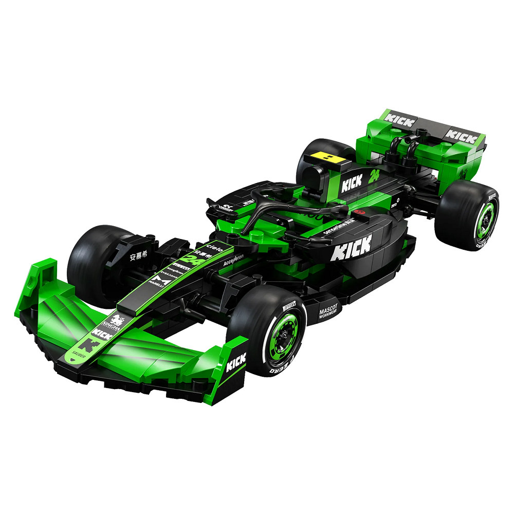 CaDA KICK Sauber F1 Team C44. A 314-piece 1:24 scale model of the 2024 Formula One car. Features manual motion, printed pieces, and authentic design. Ages 8+.
