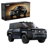 A black toy armored vehicle mode...