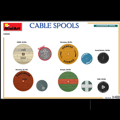 MiniArt Cable Spools - 1/48 Scale